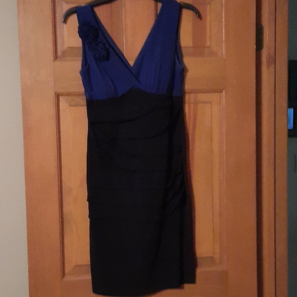 Black and blue dress